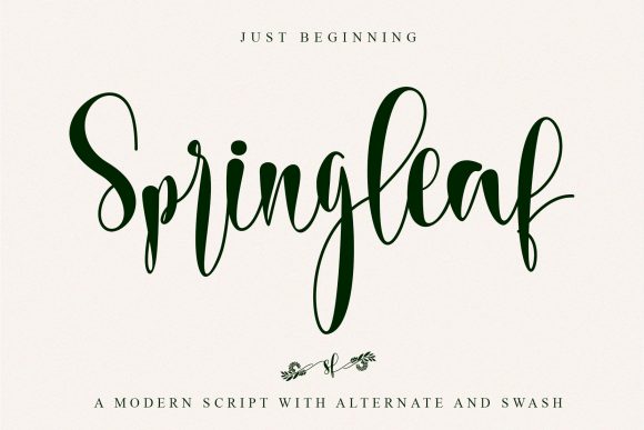 Springleaf: A Refined Handwritten Font for Editorial Design